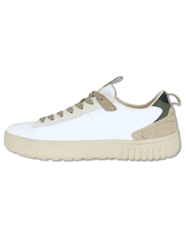 Sneakers uomo Rock White in pelle bianca con suola leggera JM52091A 051 Jeep 