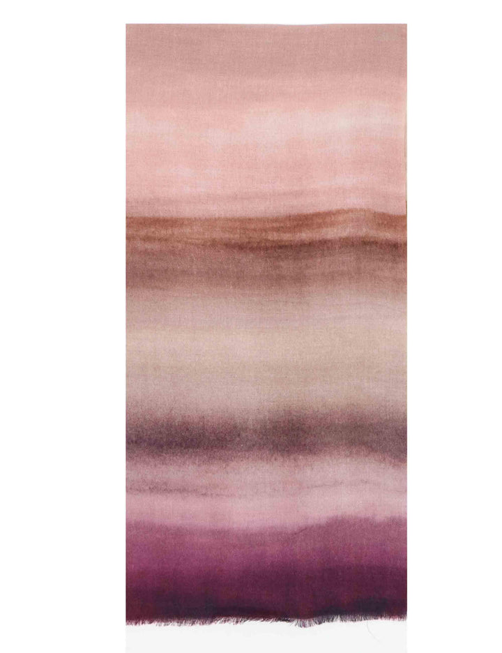 Scialle donna in puro cachemire rosa con sfumature 0K296 11904 5 BARBIERI 1945 