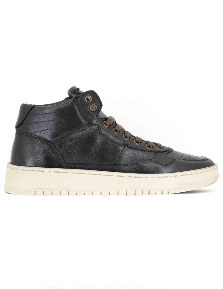 Sneakers uomo in pelle marrone con suola in gomma ultraleggera SPOR5570 014 Spatarella 