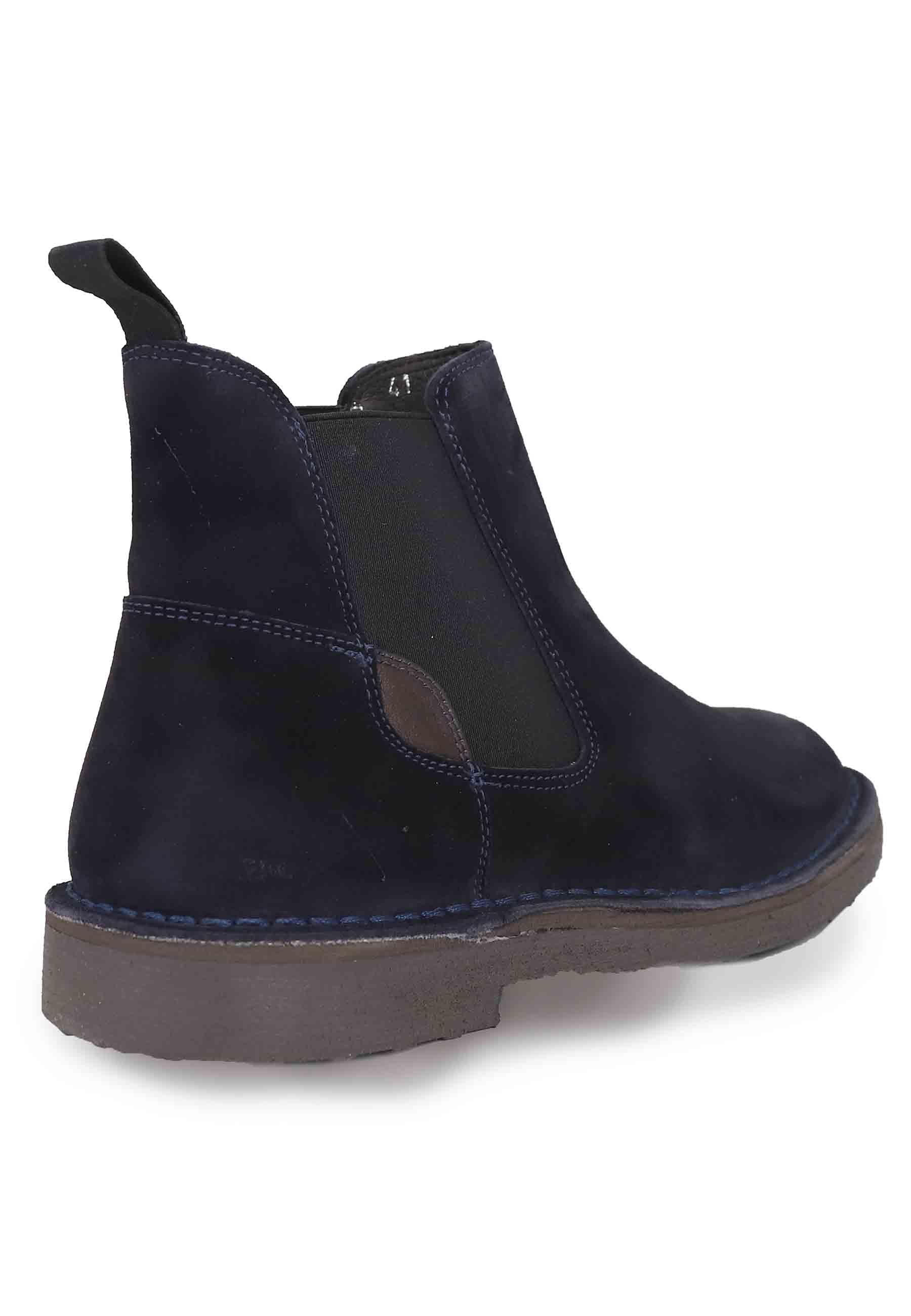 Chelsea boot in camoscio blu con suola in gomma SP6088 002 Spatarella 