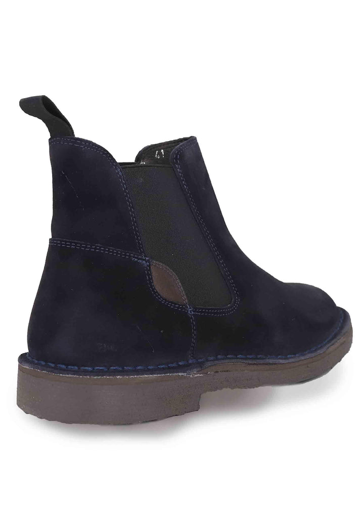Chelsea boot in camoscio blu con suola in gomma SP6088 002 Spatarella 