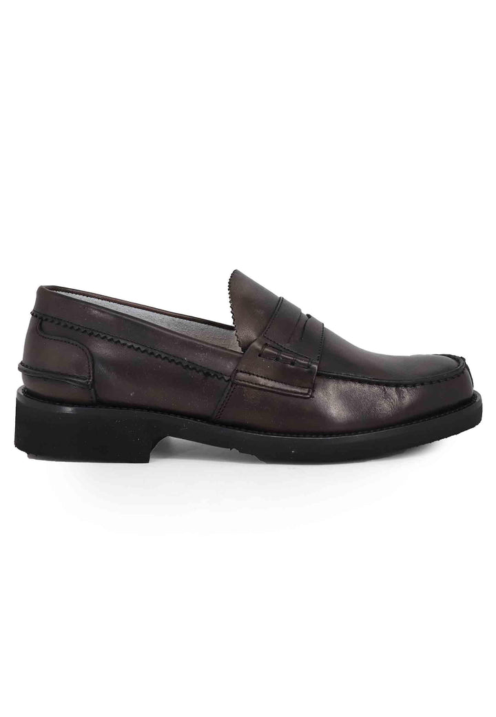 Mocassini uomo in pelle testa di moro con suola in gomma extra light SP MOCSAX 013 Spatarella 