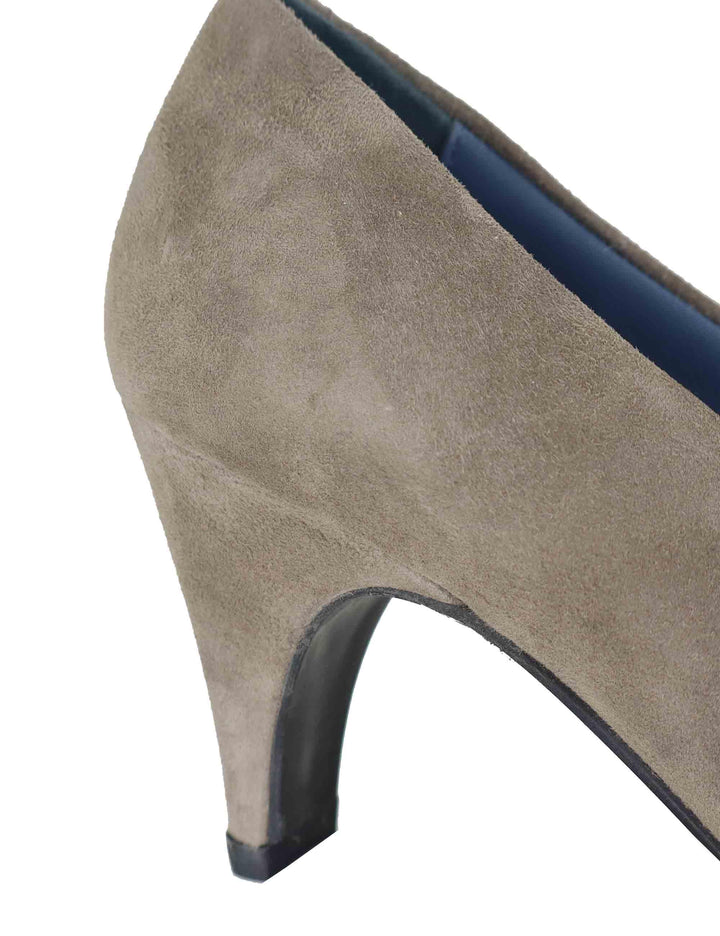 Decollete donna in camoscio taupe tacco alto SP2055 032 Spatarella 