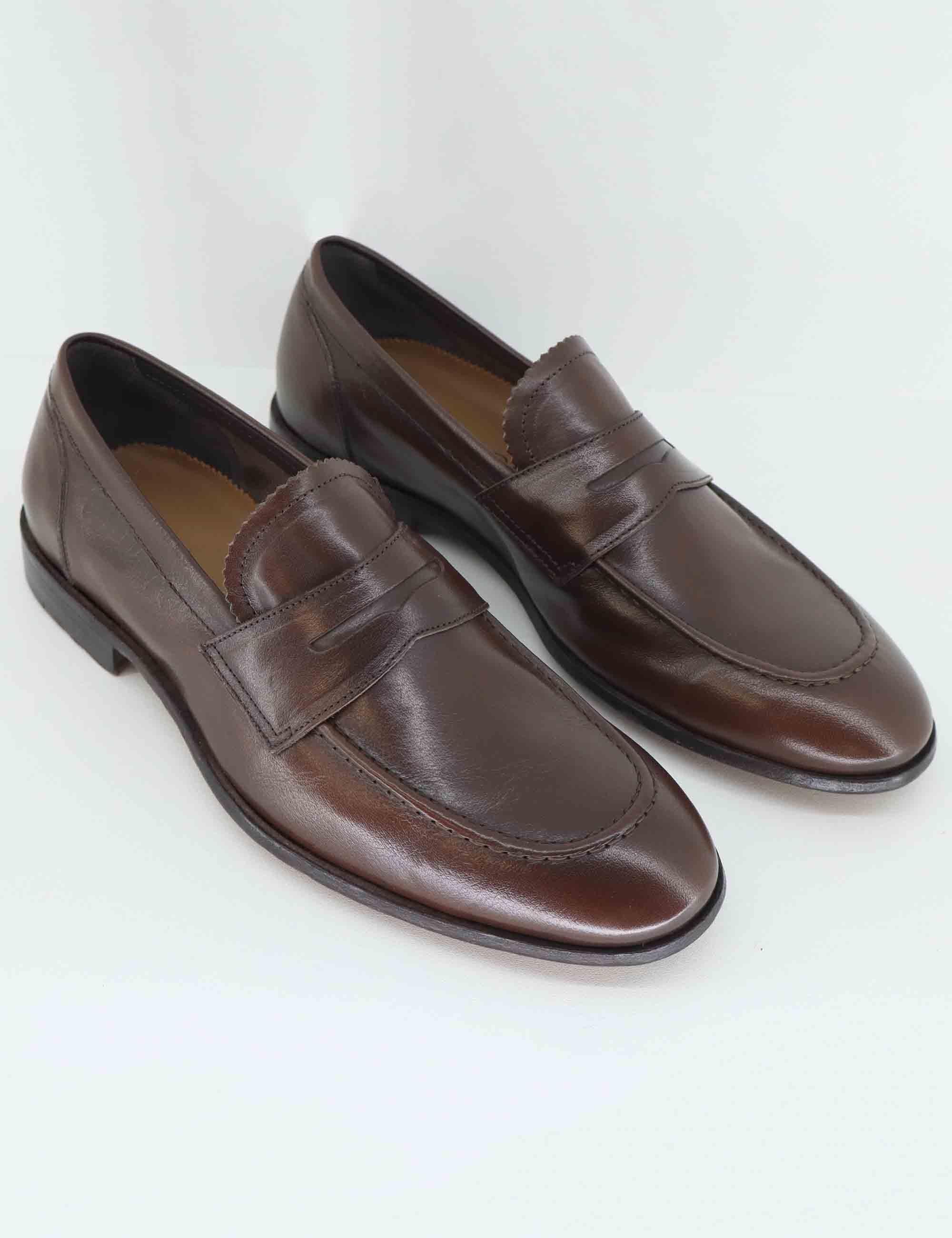 Mocassini uomo in pelle marrone SP6593 014 Spatarella 