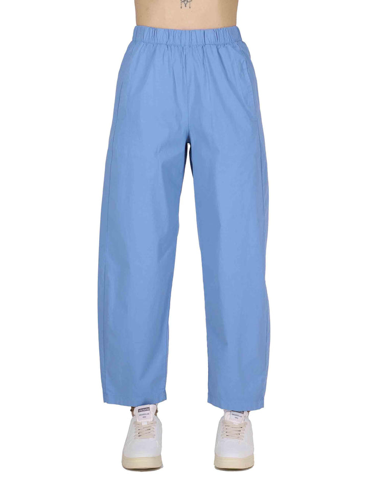 Pantaloni donna in cotone celeste PRUX OVO CLOUD TreBarraBi 