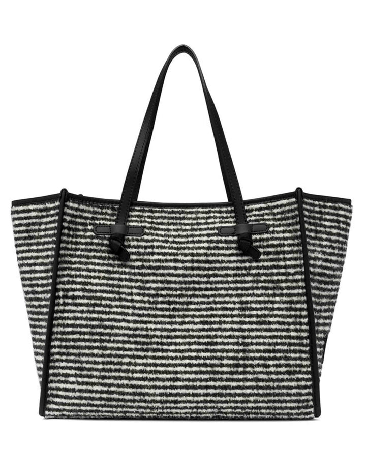 Shopping bag donna in tessuto lana nero BS6850 PULLOVER 17825 Marcella Club 