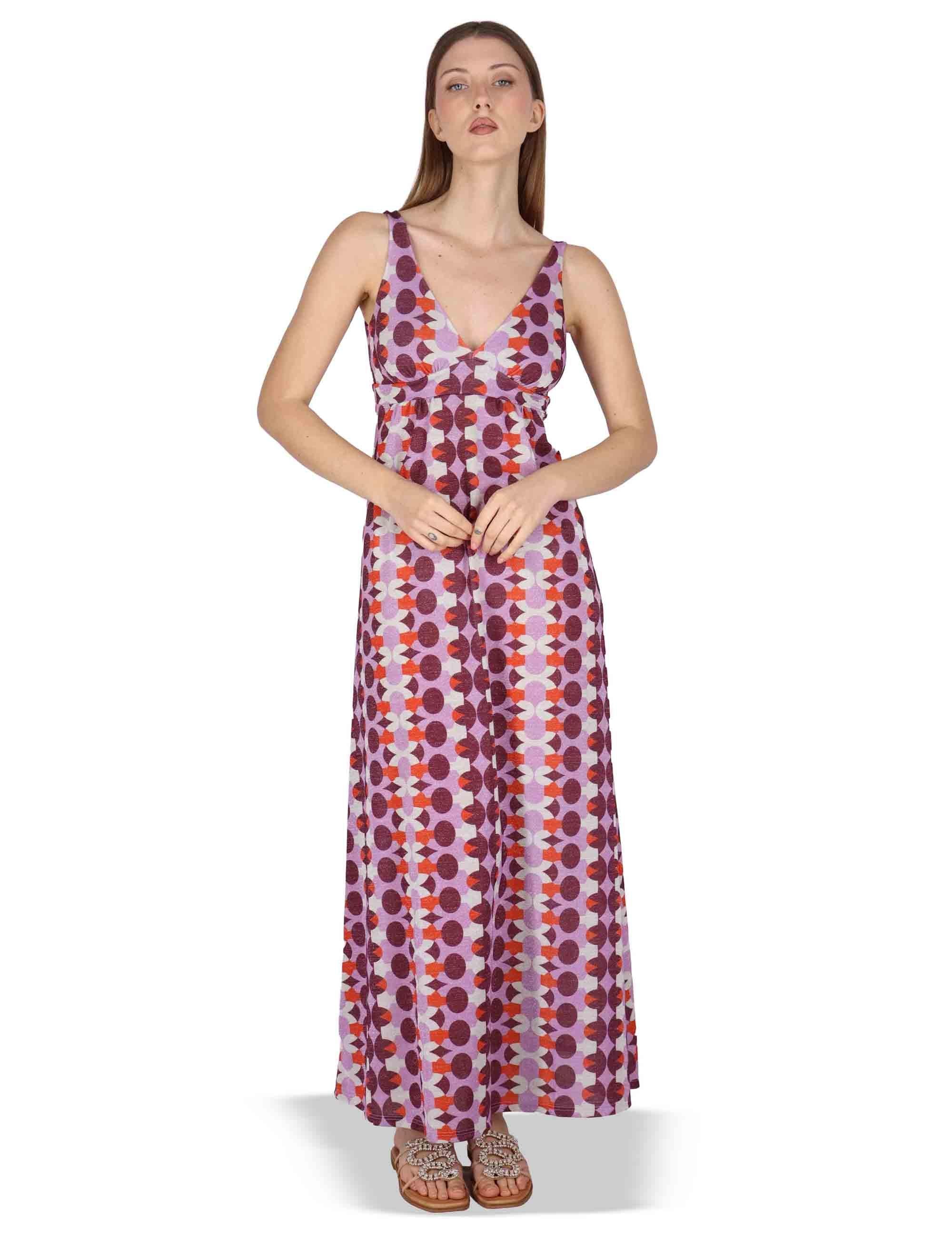 Abiti donna Empire Dress in jersey stampato bordeaux a fantasia JABAB0001-F1505-1261 4235 Justmine 