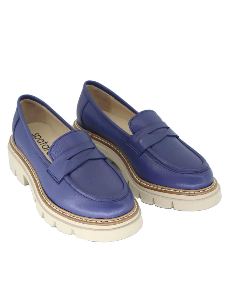 Mocassini donna in pelle blu SP2103 002 Spatarella 