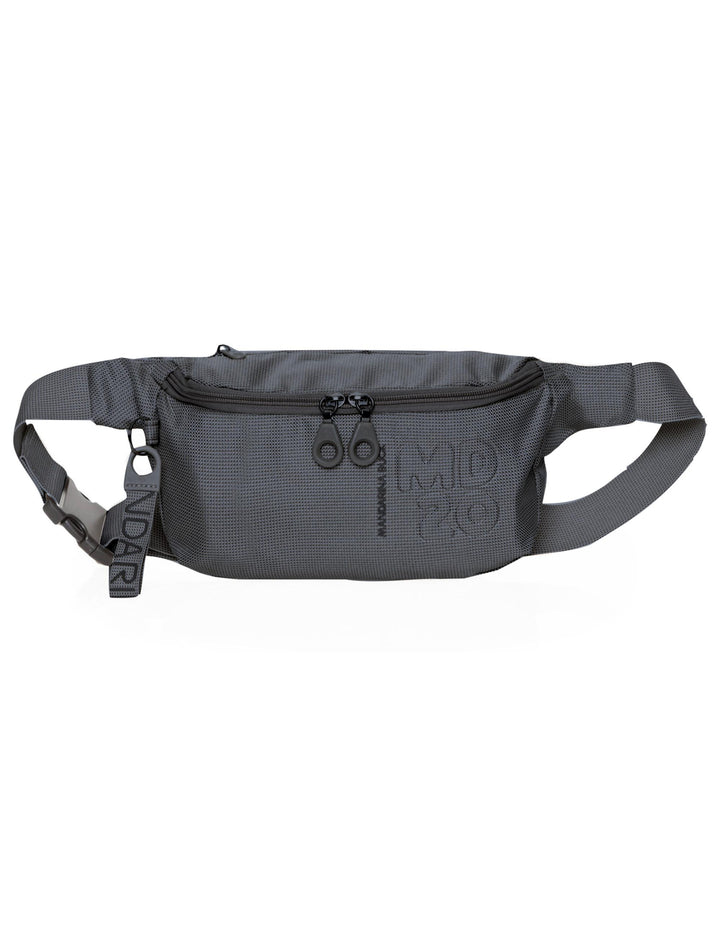 Marsupi MD20 in tessuto grigio con zip e accessorio 15x22x5 cm P10QMMM3 465 Mandarina Duck 