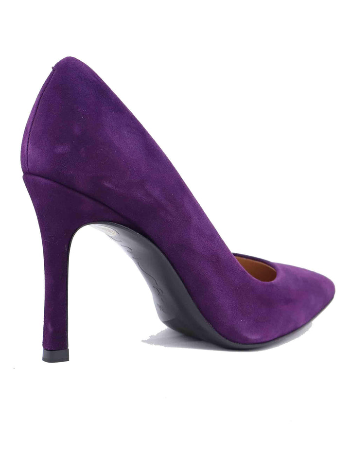 Decollete donna in camoscio viola tacco alto TOLLER KS PLUM Unisa 