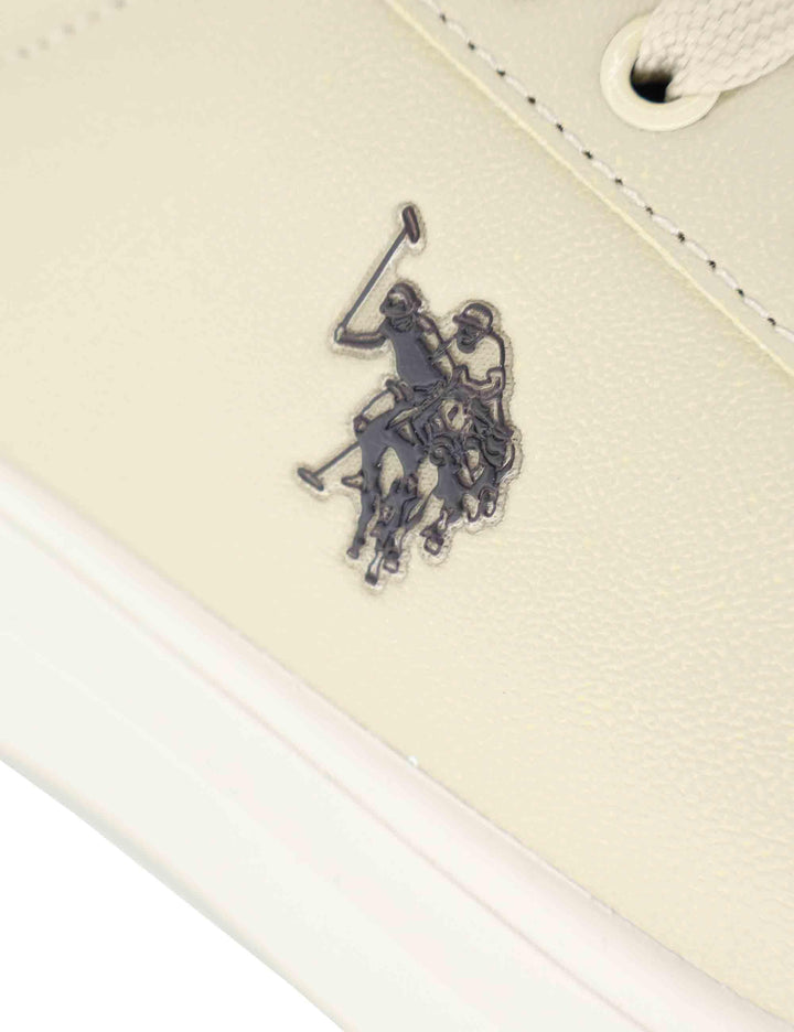 Sneakers uomo in tessuto beige con logo laterale e suola alta CODY010A LBE-DBR03 U.S. Polo Assn. 