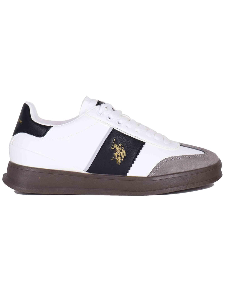 Sneakers uomo in eco pelle bianca CAMPY001M BLK01 U.S. Polo Assn. 