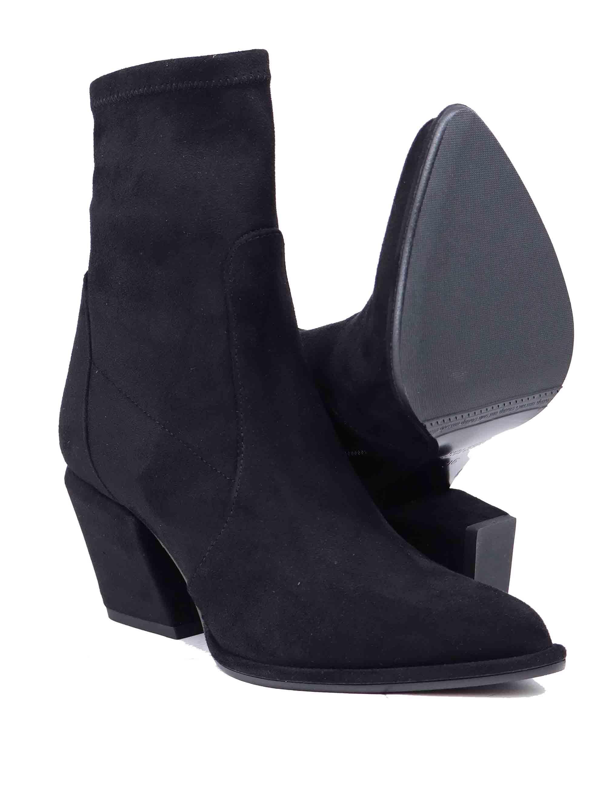 Stivaletti donna in alcantara nera con zip laterale SP1030 001 Spatarella 