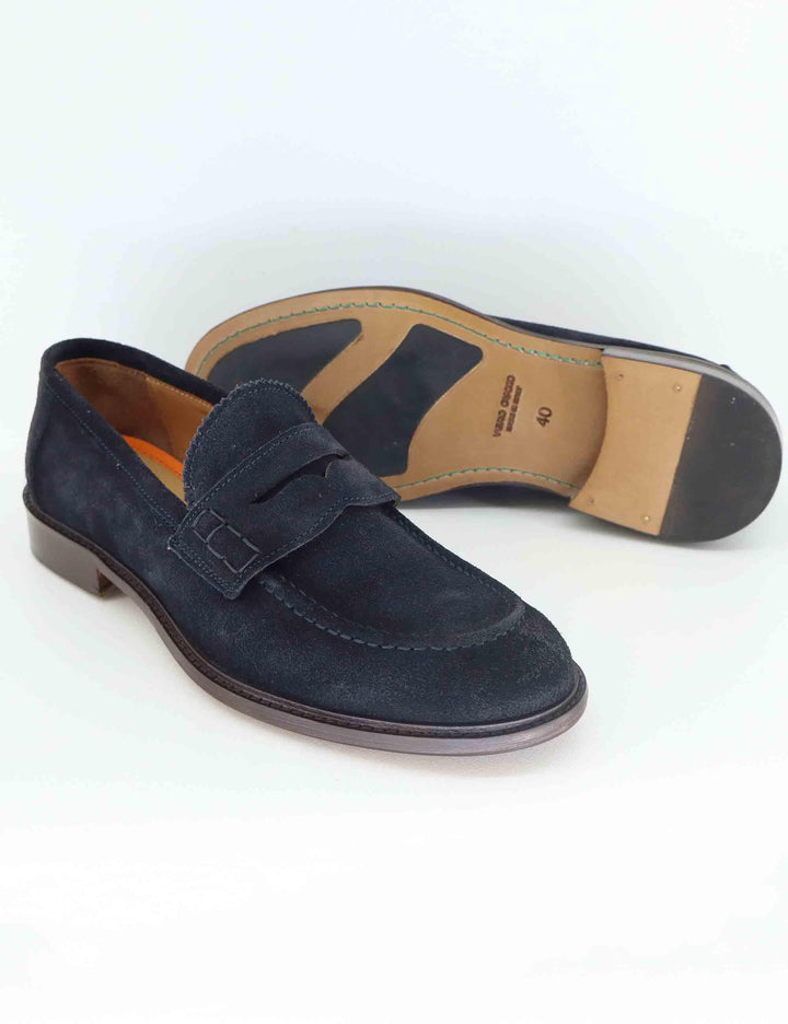 Mocassini uomo in camoscio blu SP1051 002 Spatarella 