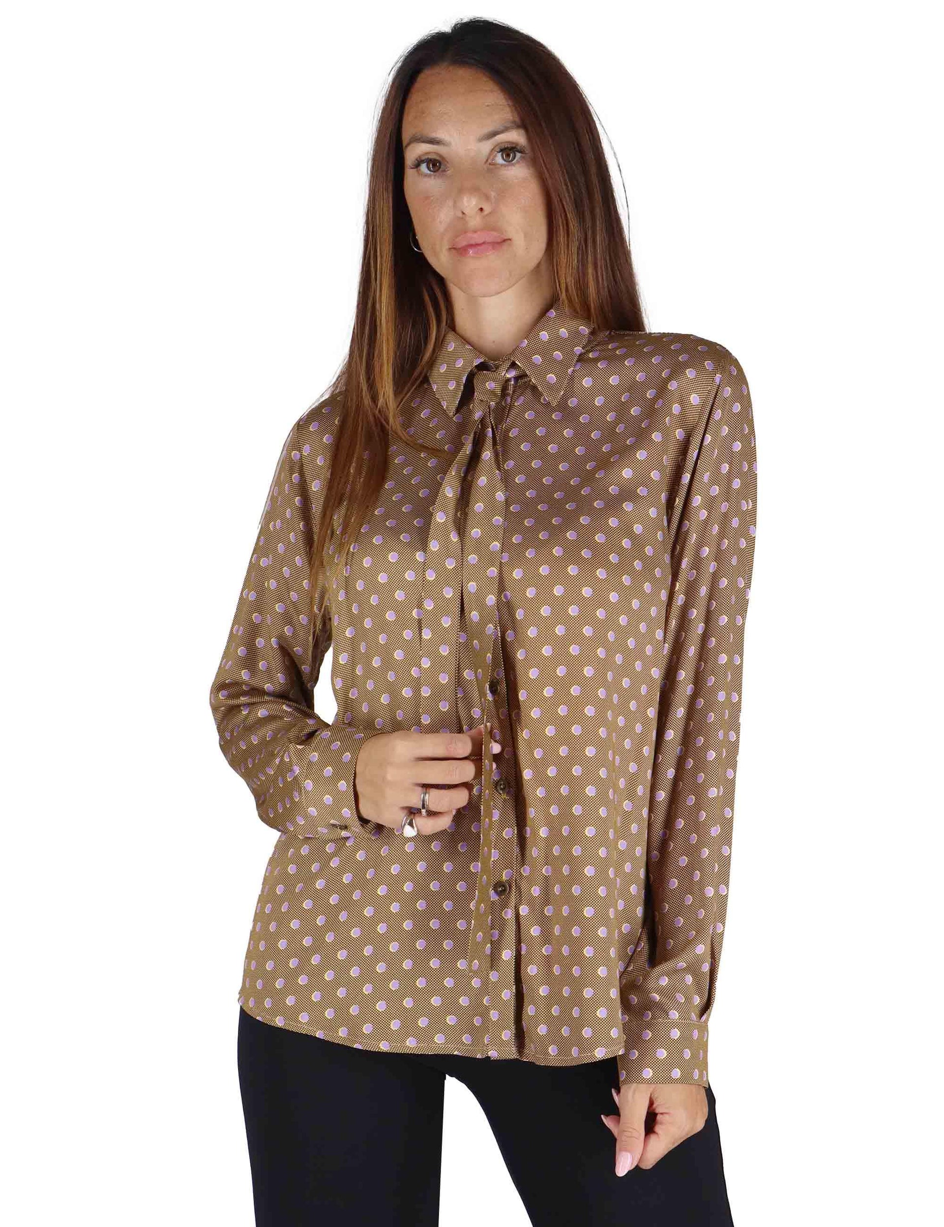 Camicie donna in viscosa naturale gialla a fantasia JABCM0025-F1438 1220 Justmine 