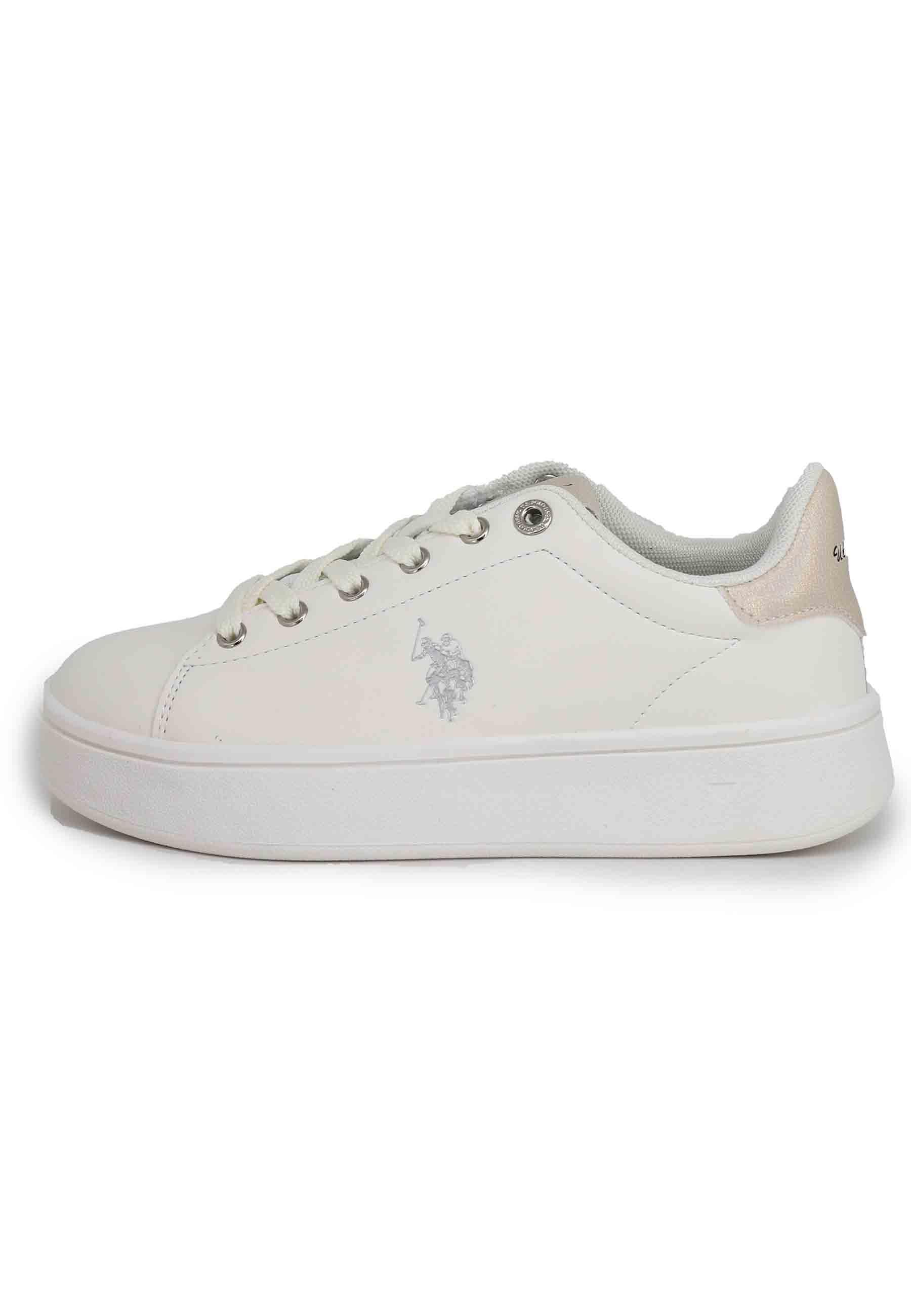 Sneakers donna in eco pelle bianca MARAYA001B WHI U.S. Polo Assn. 