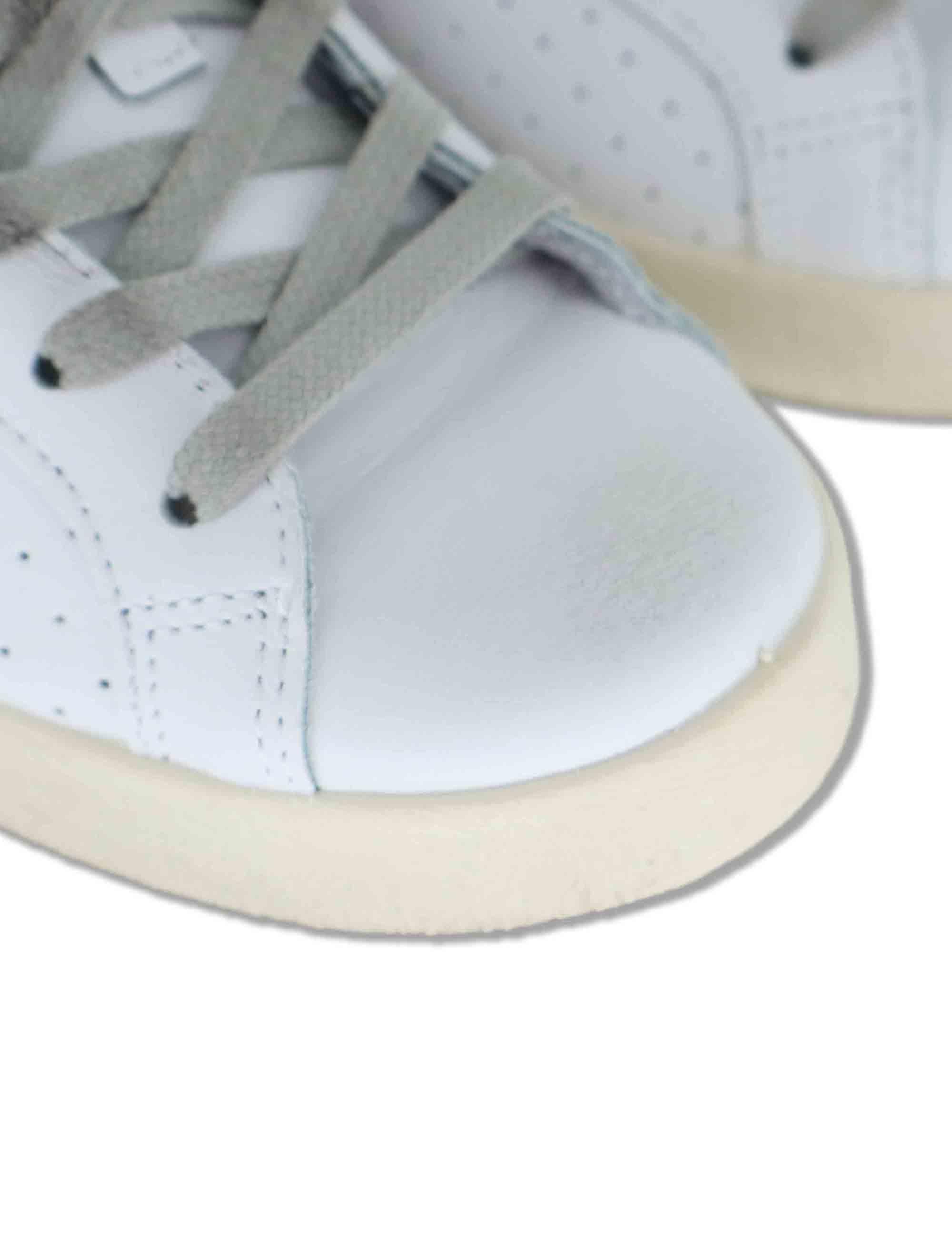 Sneakers donna Prime in pelle bianca e off white con stelle 2SD5092 126 2Star 