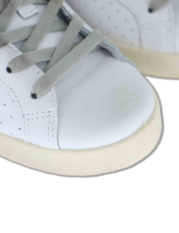 Sneakers donna Prime in pelle bianca e off white con stelle 2SD5092 126 2Star 