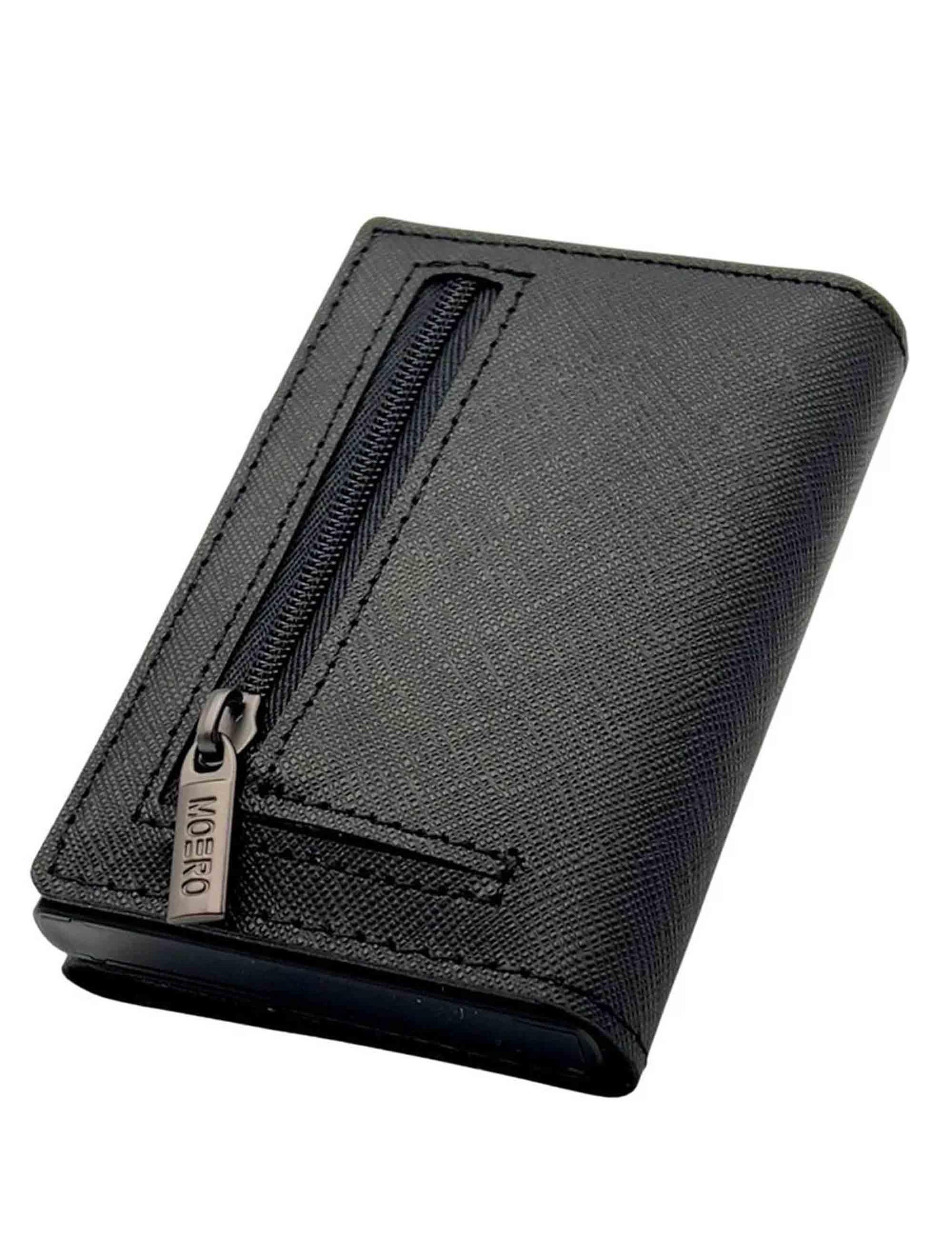 Portafogli uomo PRO Saffiano Black Zip con portamonete SAFFIANO PRO ZIP BLACK Moero 