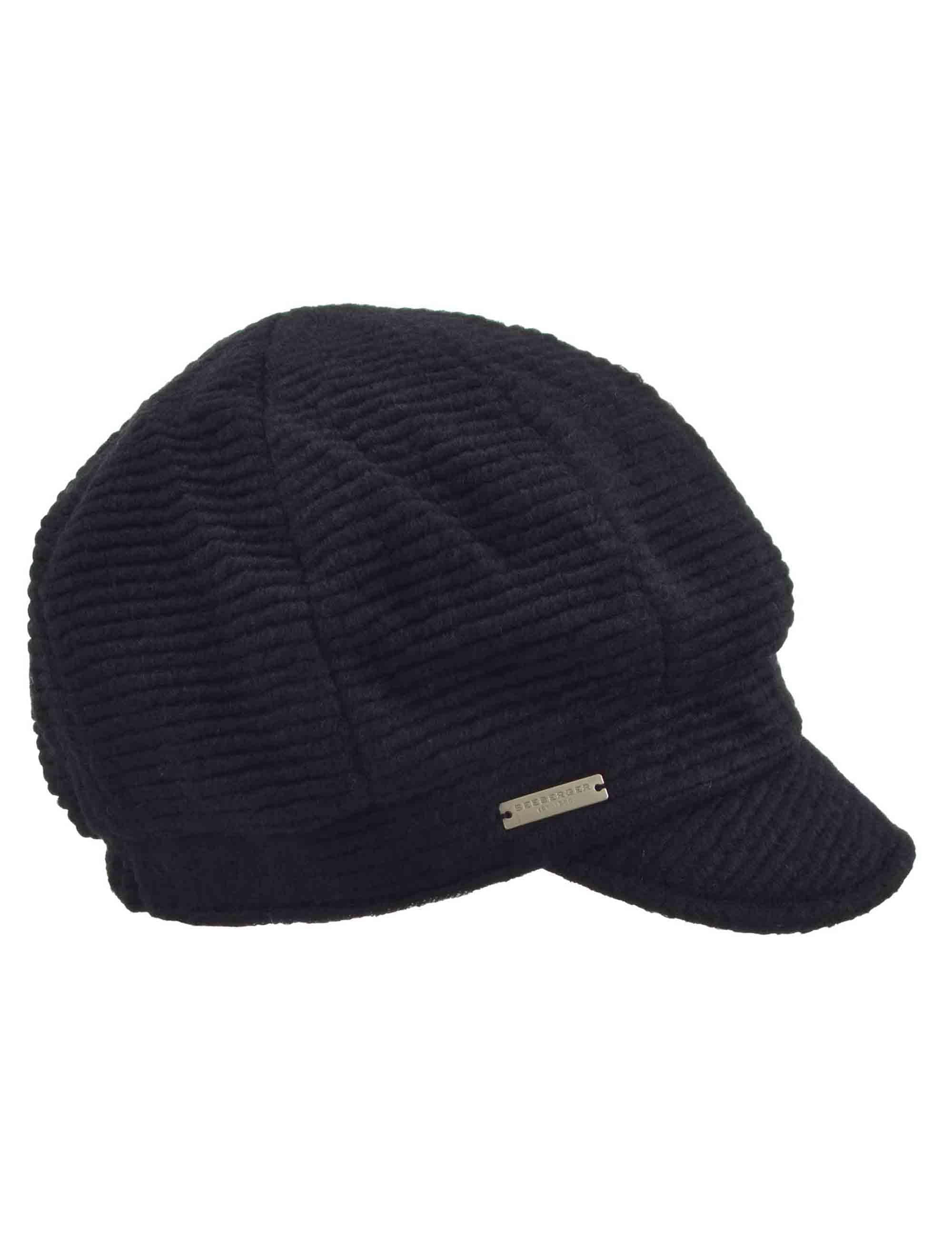 Cappelli in lana nera con visiera Donna 019738-00000 10