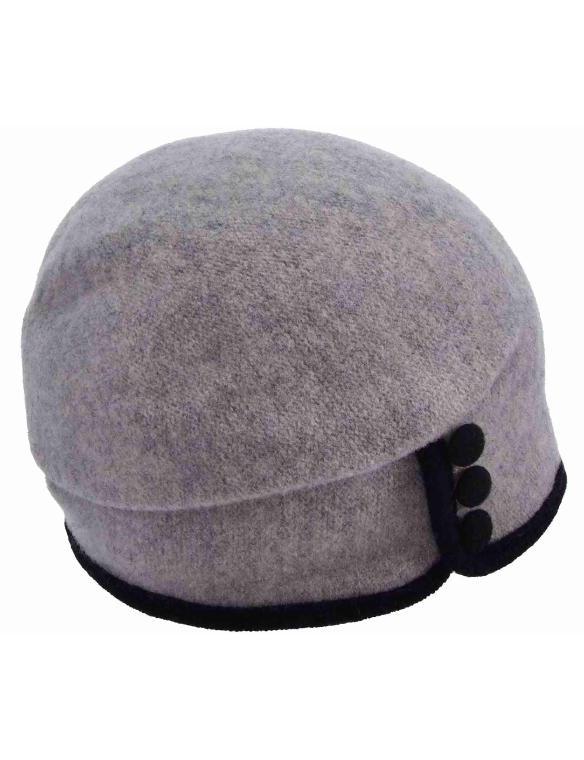 Cappelli in lana grigia con bottoni Donna 019838-00000 13