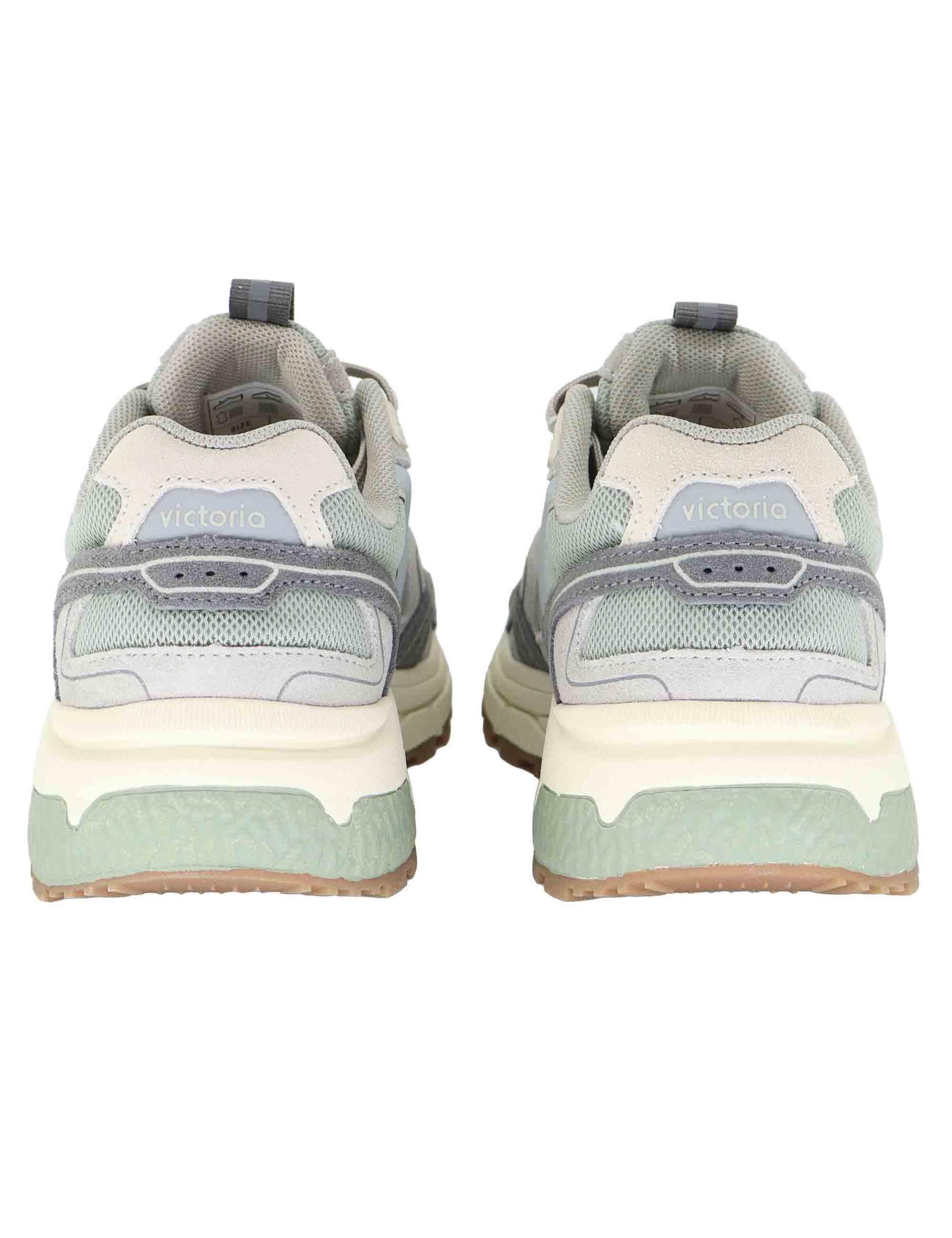 Sneakers donna in tessuto e pelle grigio 8809103 Jade Victoria 