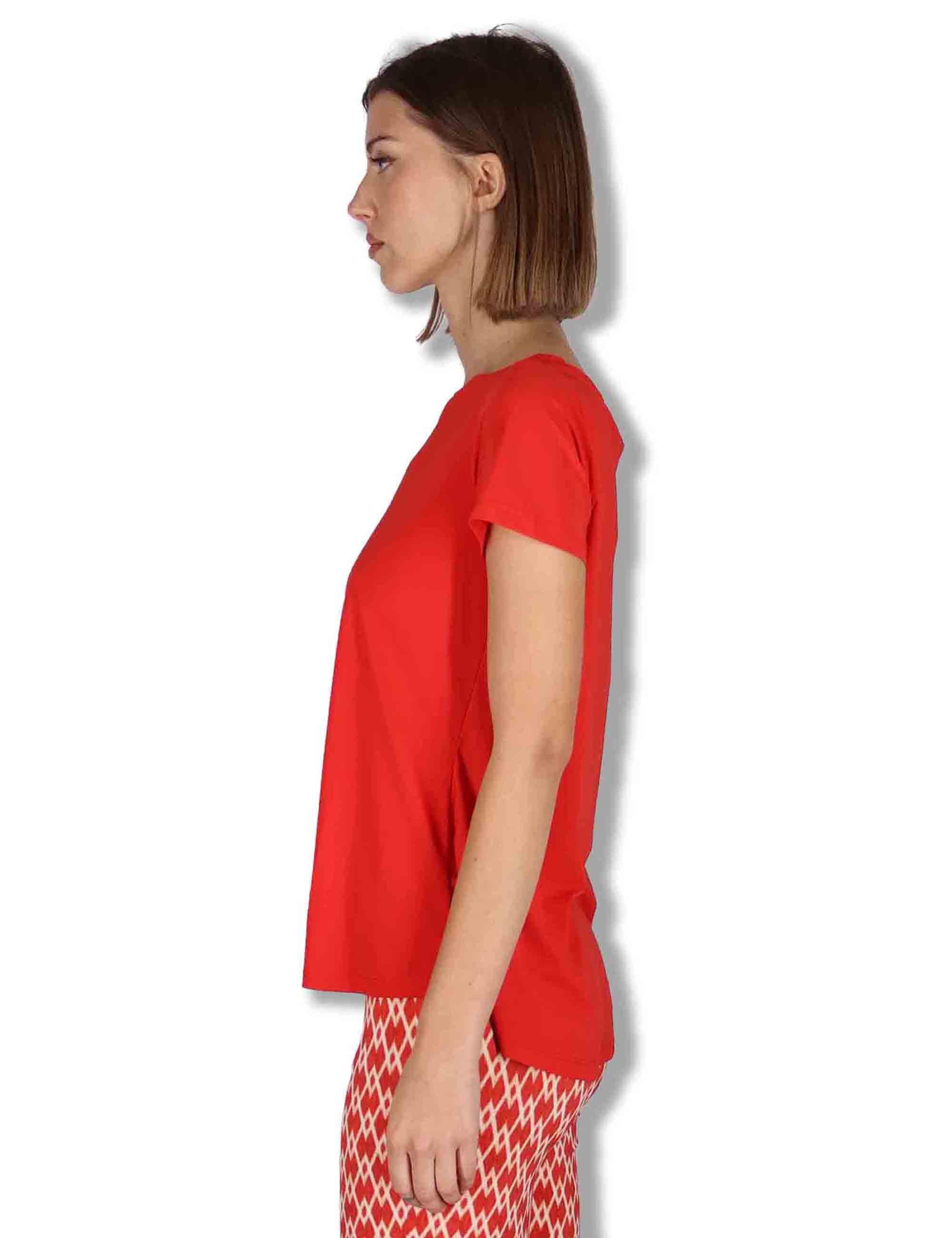 T-Shirt donna Soft in jersey rosso mezza manica JK028170210 30000 Maliparmi 