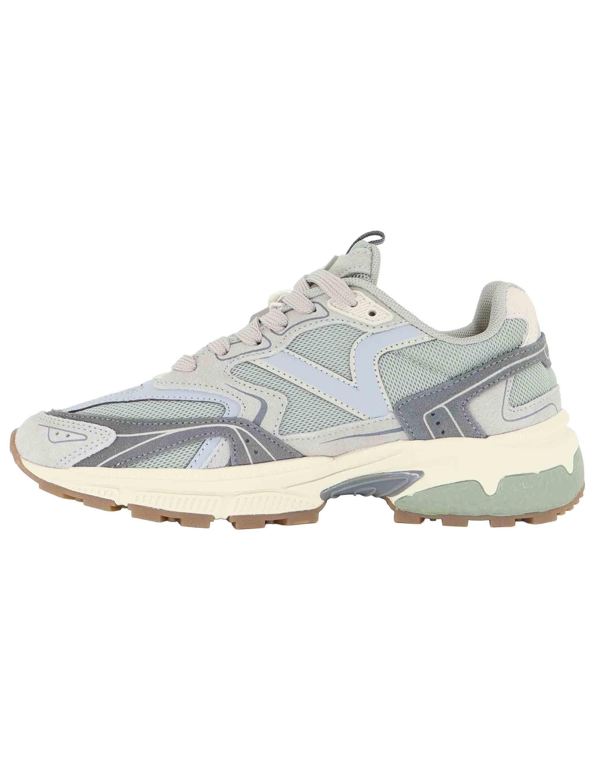 Sneakers donna in tessuto e pelle grigio 8809103 Jade Victoria 