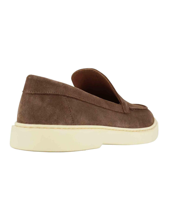 Mocassini uomo in camoscio cuoio con suola in gomma vintage BOLT 3 013 Rogal's 