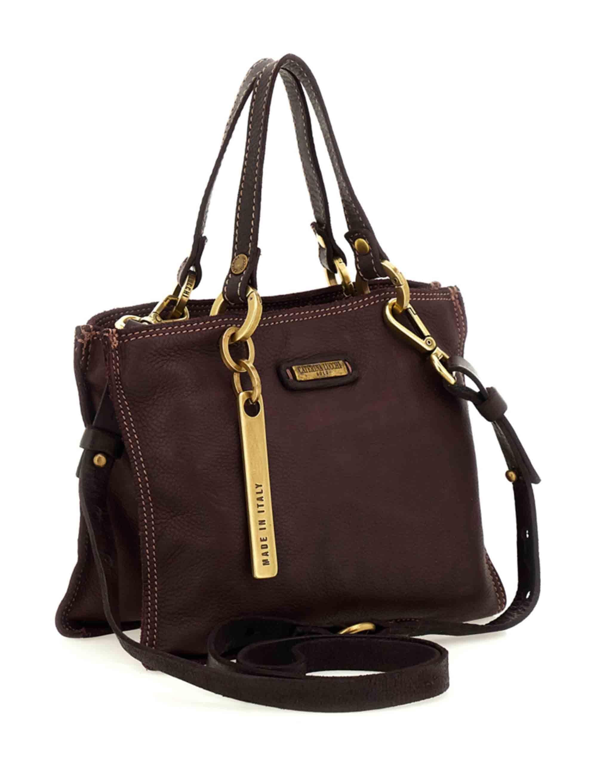 Borse mini shopping Clara in pelle marrone Donna L012310ND X2919 C1501