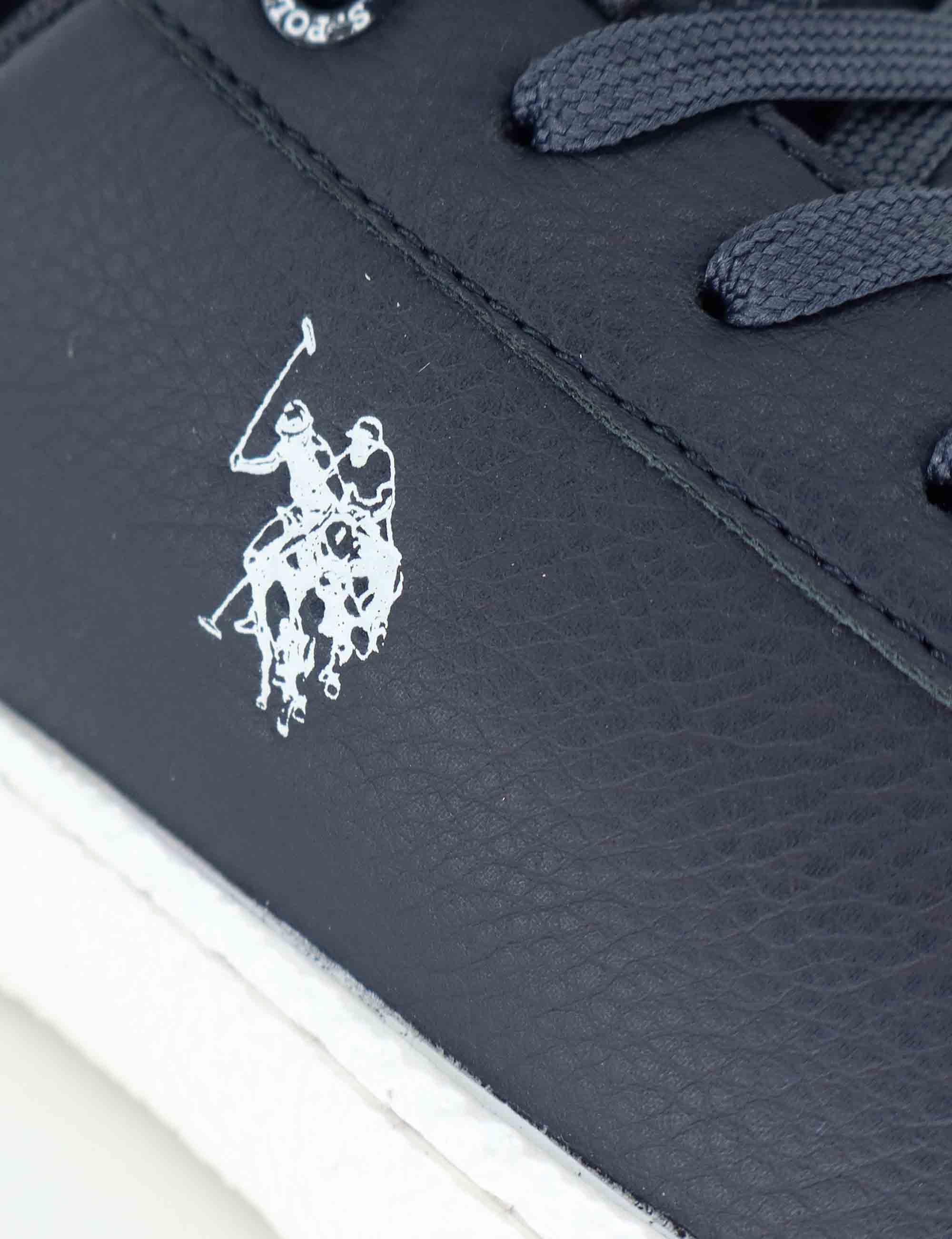 Sneakers uomo in tessuto blu con logo laterale e suola in contrasto JODIE002 DBL001 U.S. Polo Assn. 