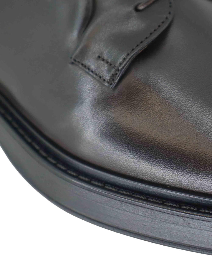 Stringate uomo in pelle marrone con suola in gomma SP044 014 Spatarella 