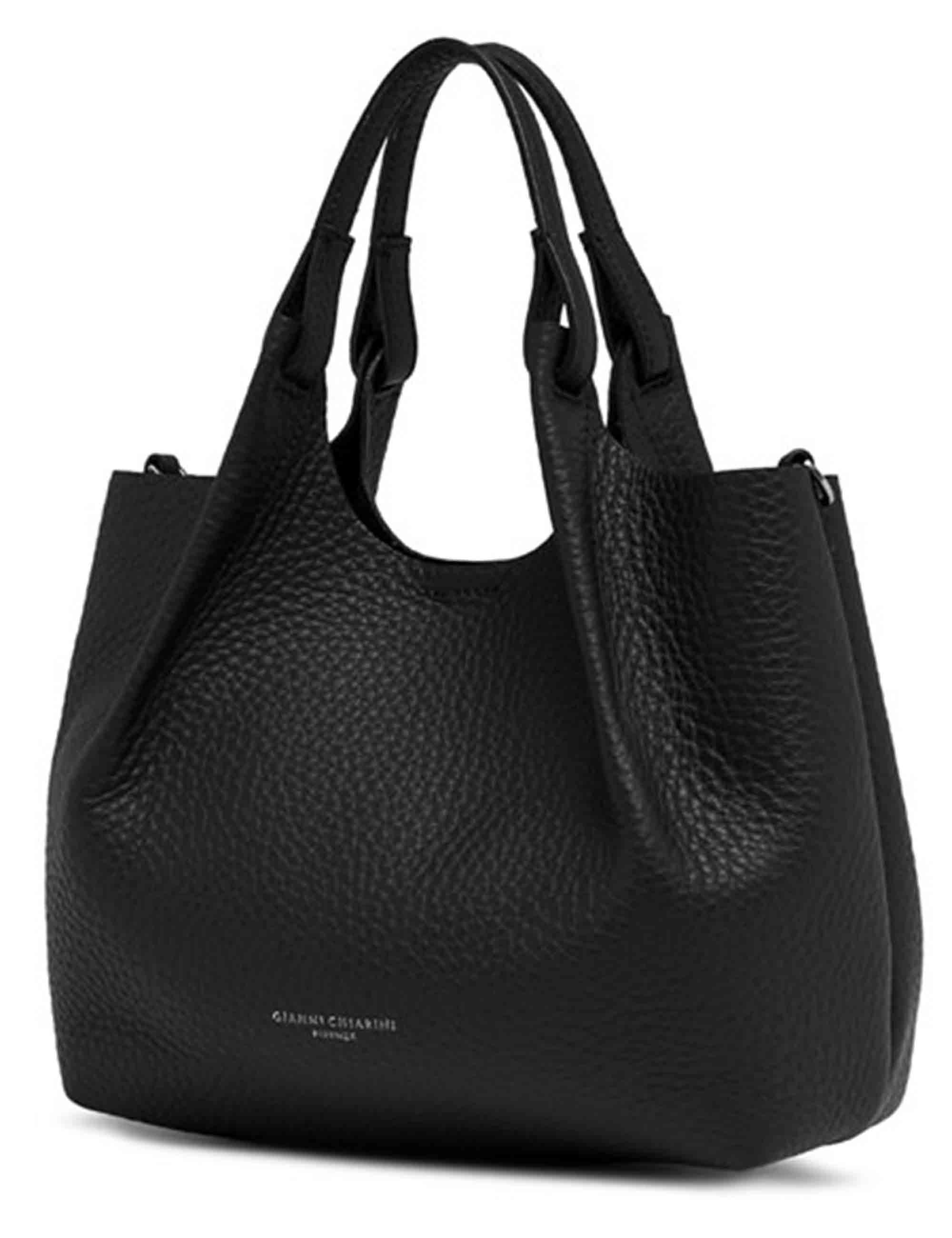 Borse donna Dua in pelle martellata nera BS9719 12565 RNGDBL Gianni Chiarini 
