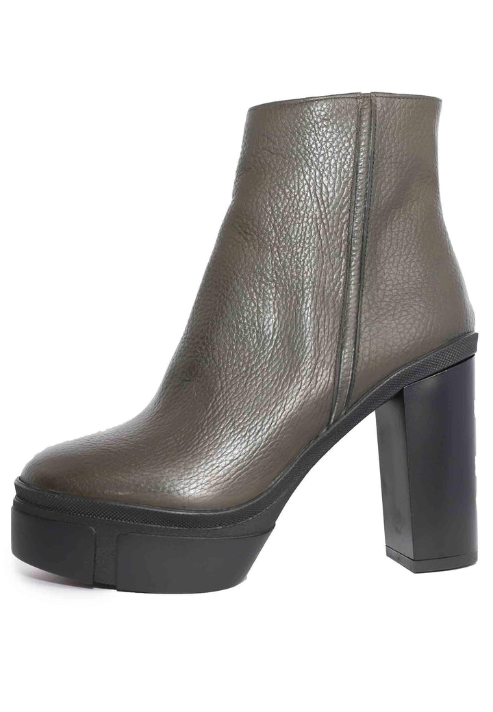 Stivaletti donna in pelle verde con tacco alto e plateau DENIS 2 005 Tattoo 