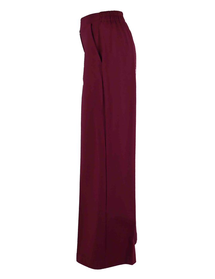 Pantaloni donna in tessuto bordeaux con tasche ed elastico in vita JABPN0025-F1416 4280 Justmine 