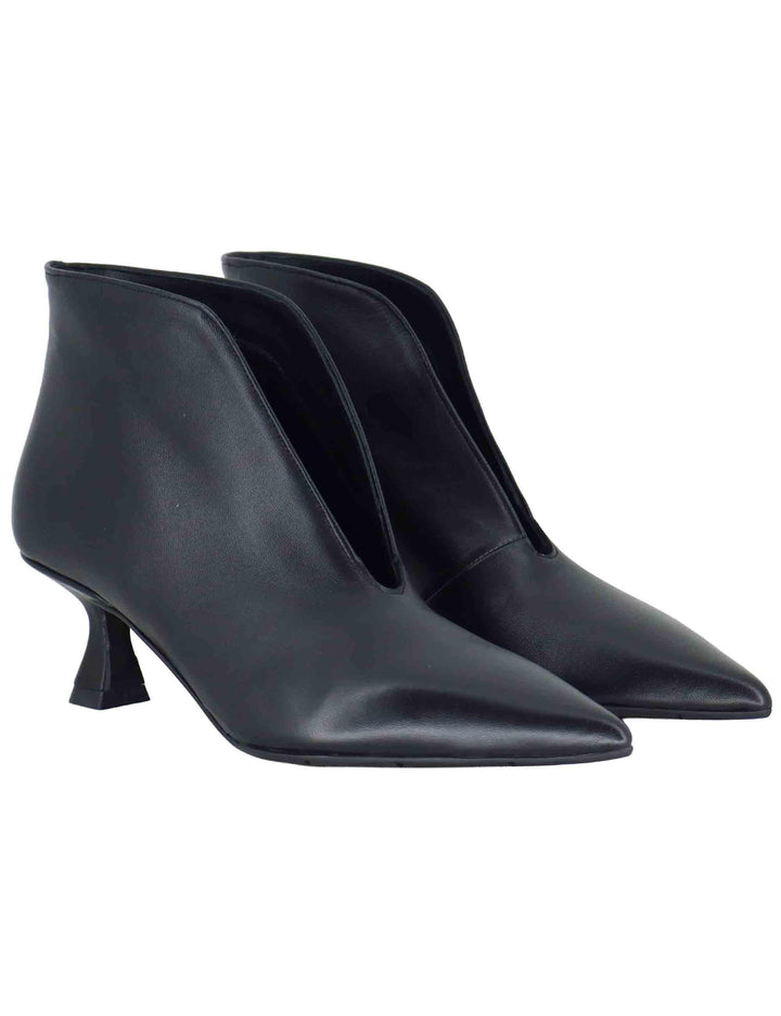 Stivaletti ankle boot donna in pelle nera ultra soft SP1073 001 Spatarella 