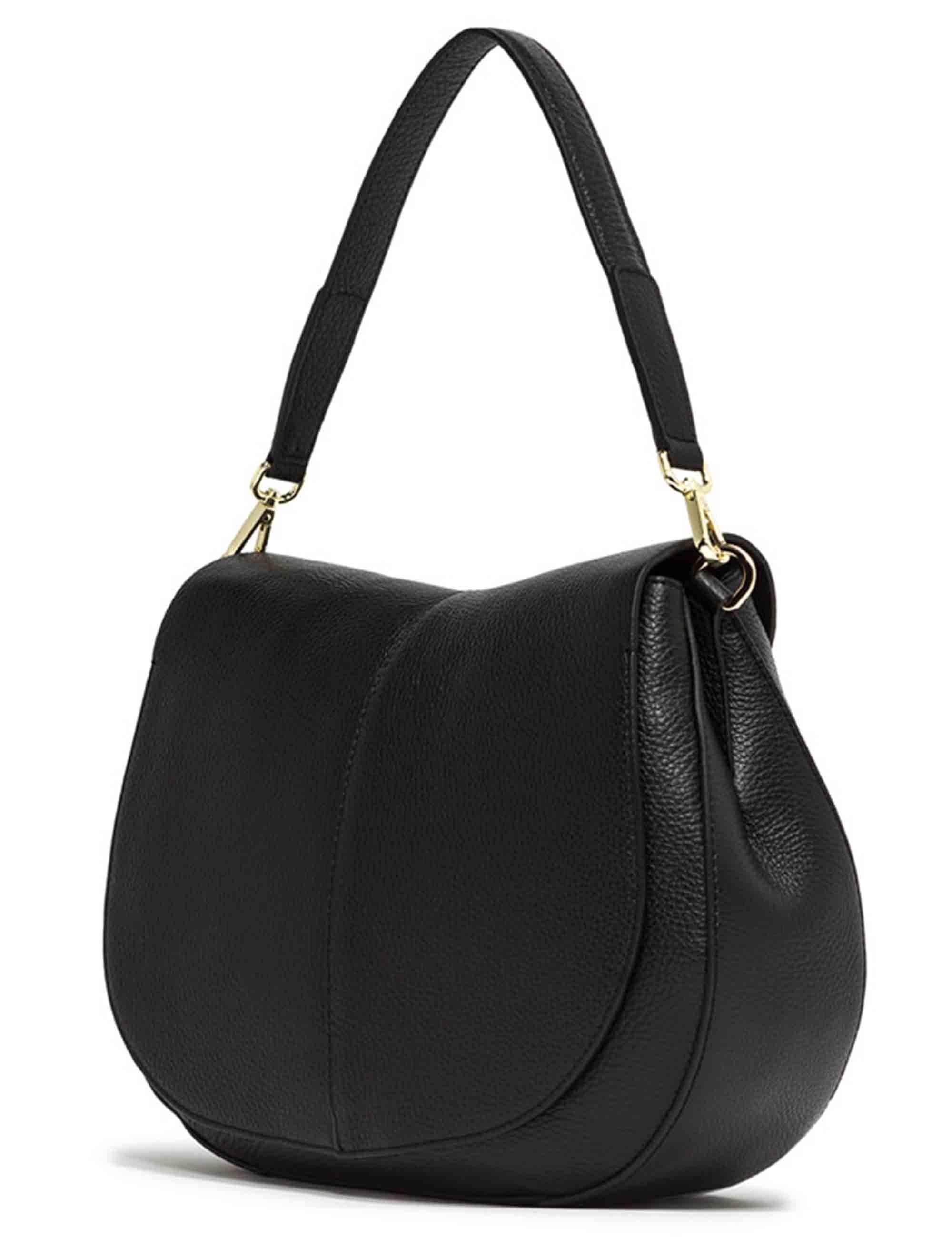 Gianni Chiarini Borse donna Helena Round in pelle martellata nera BS6037 001 COMMGRN-NAOP Gianni Chiarini 