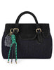 Women's SIENNA H02 bags in boucle fabric and black suede.