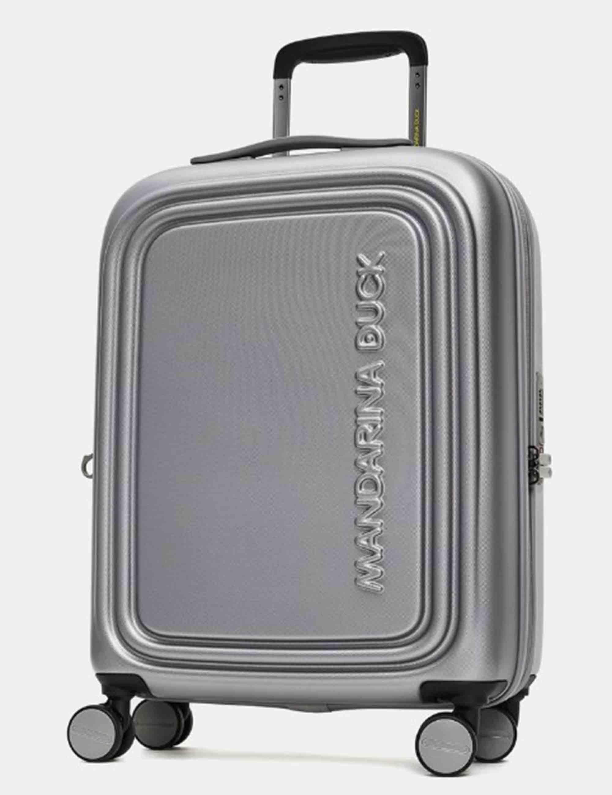 Trolley Logoduck Cabin in grigio 4 rotelle 55x40x20 cm P10OUV24 625 Mandarina Duck 