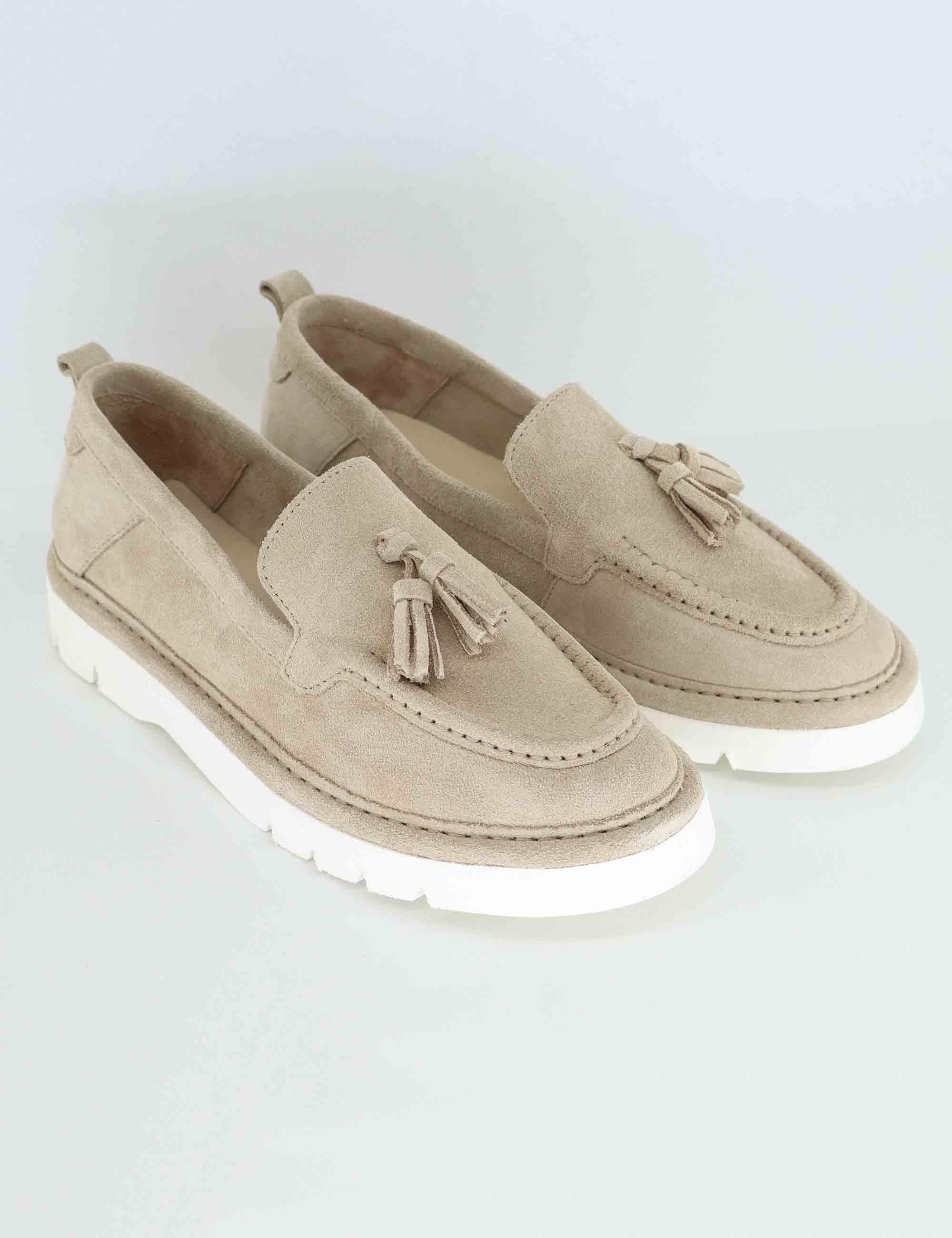 Mocassini donna sfoderati in camoscio grigio SPGT-1021 016 Spatarella 