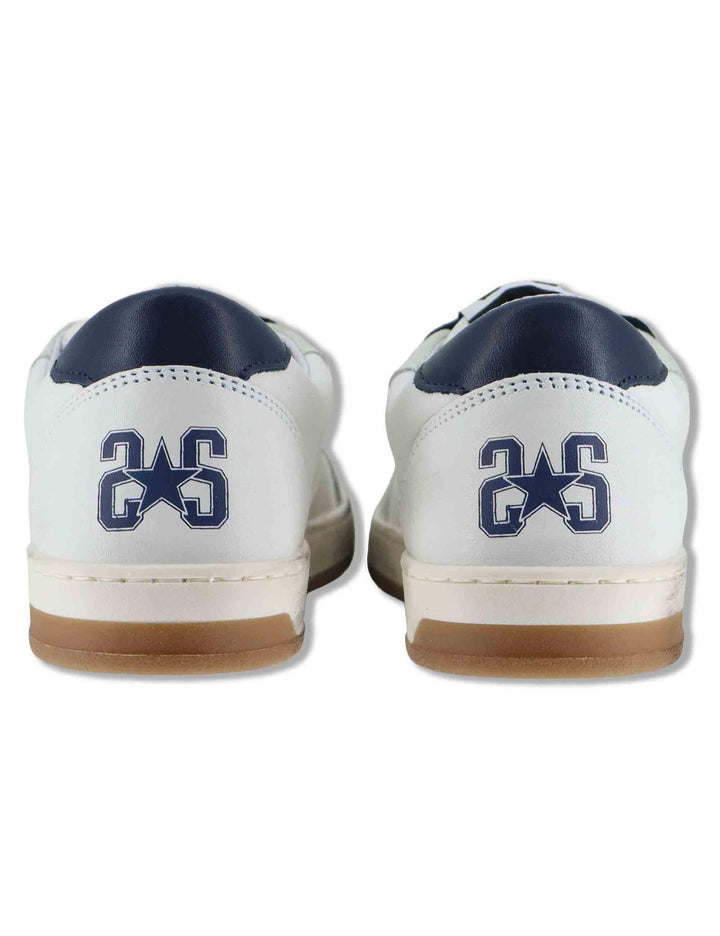 Sneakers uomo Week in pelle bianca con stelle laterali 2SU5052 032 2Star 