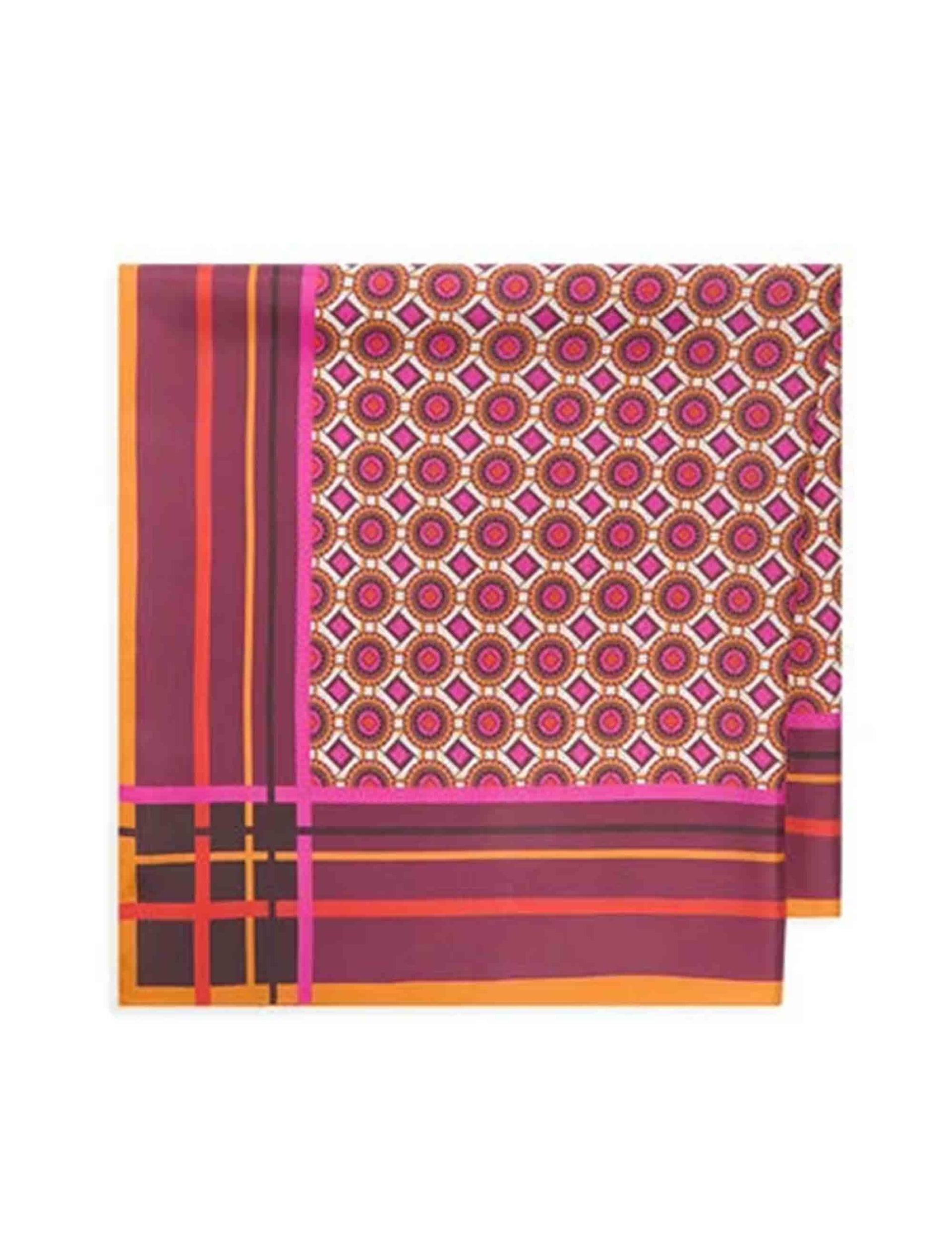Foulard donna Collection Print in seta a fantasia rosso IR002130126 A3439 Maliparmi 