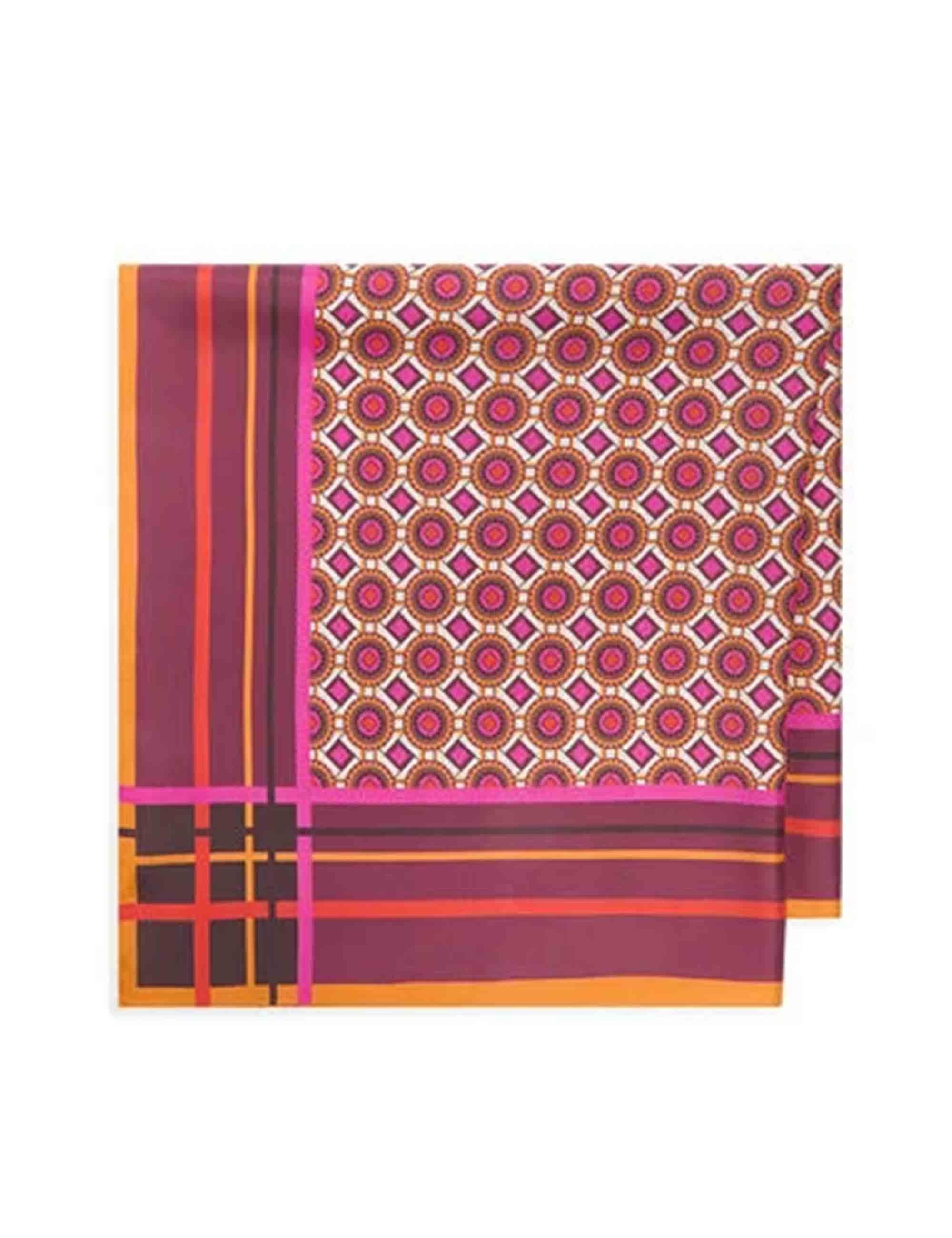 Foulard donna Collection Print in seta a fantasia rosso IR002130126 A3439 Maliparmi 