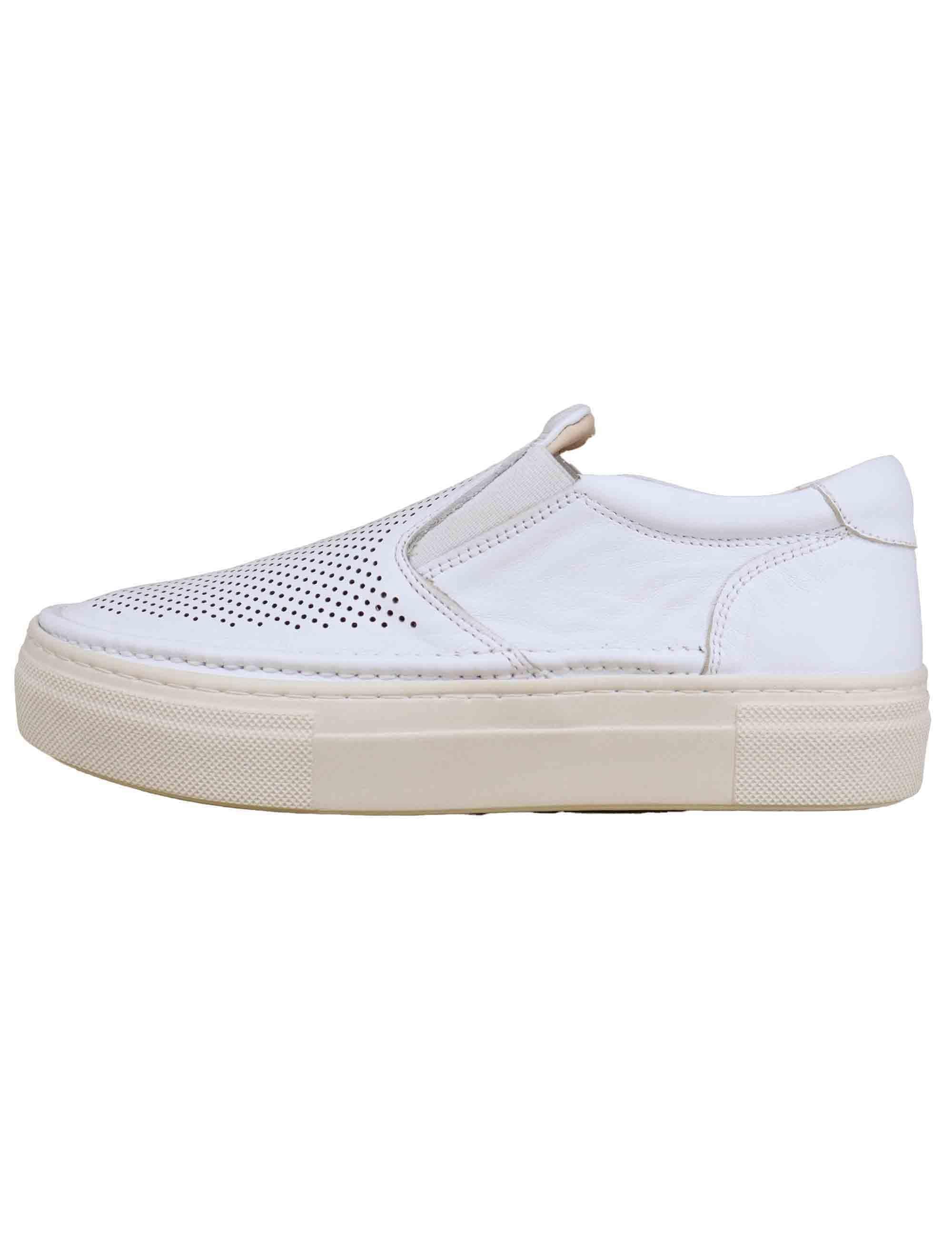 Sneakers donna in pelle bianca SP6045 001 Spatarella 