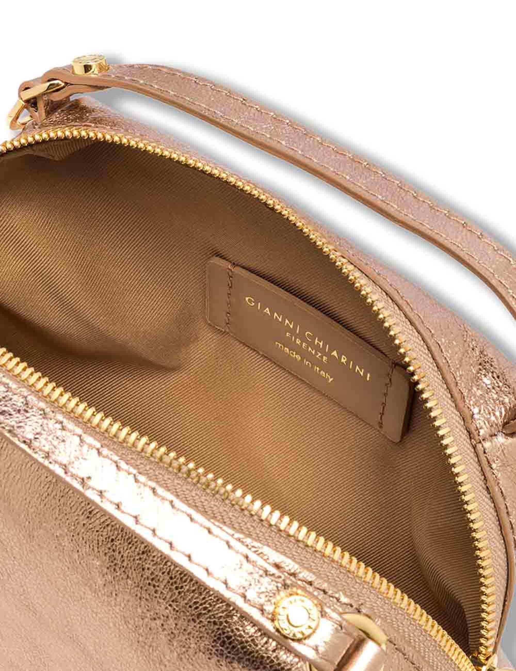 Borse donna Alifa in pelle platino con tracolla removibile e doppi manici BS8145 VNCMET 6083 Gianni Chiarini 