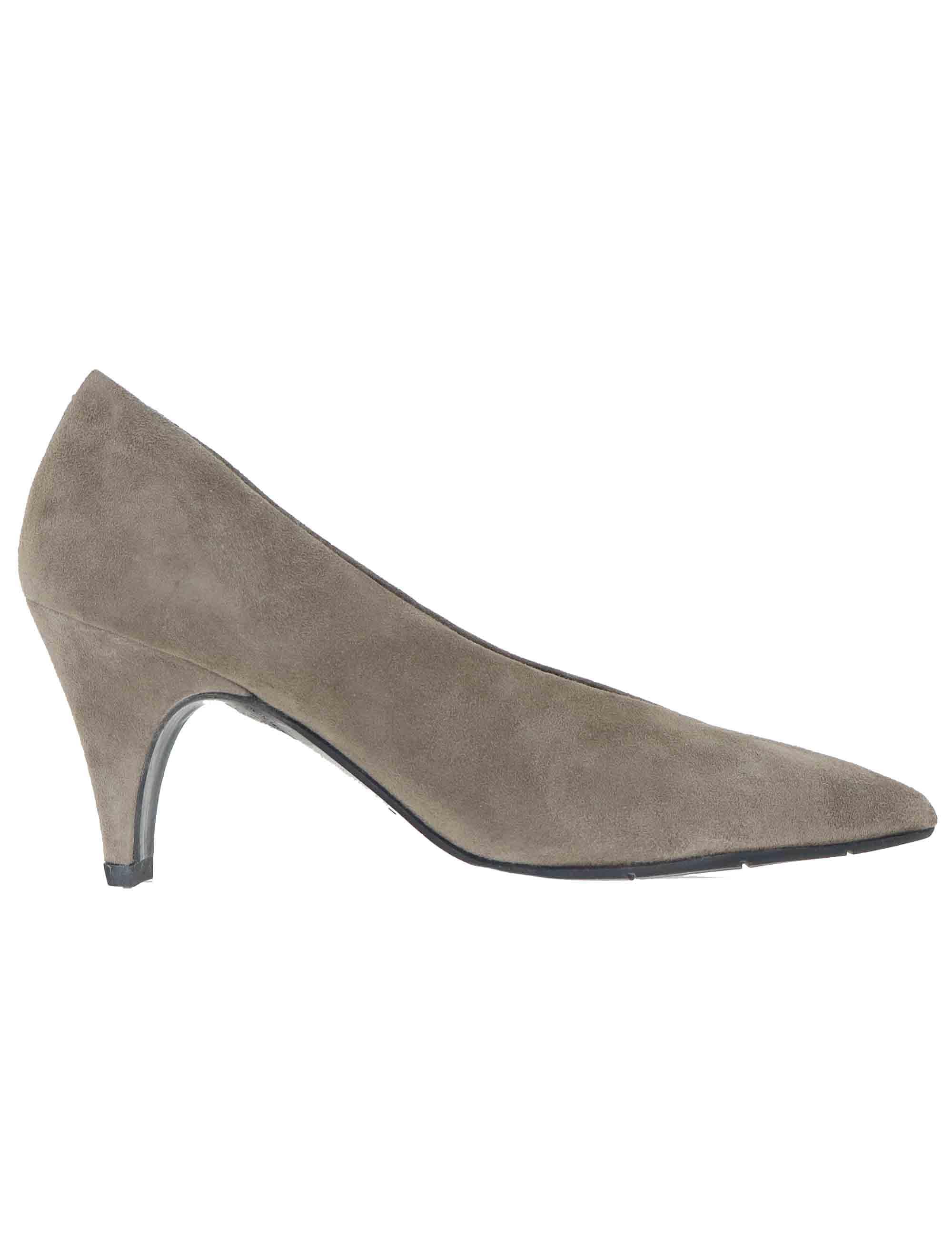 Decollete donna in camoscio taupe tacco alto SP2055 032 Spatarella 