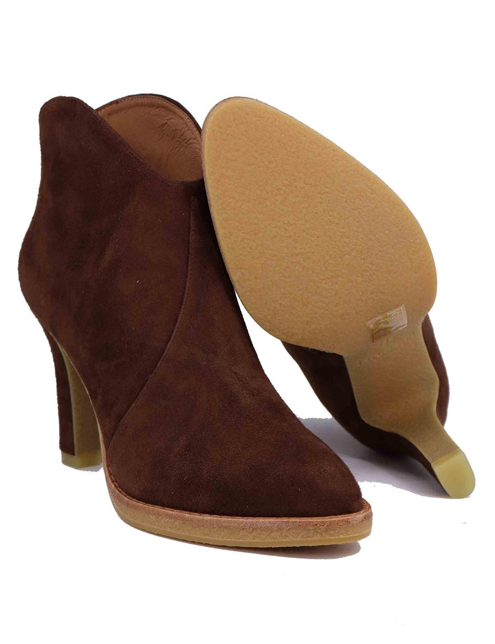 Stivaletti donna Botines in camoscio marrone tacco alto 357T30BK 90 Lola Cruz 