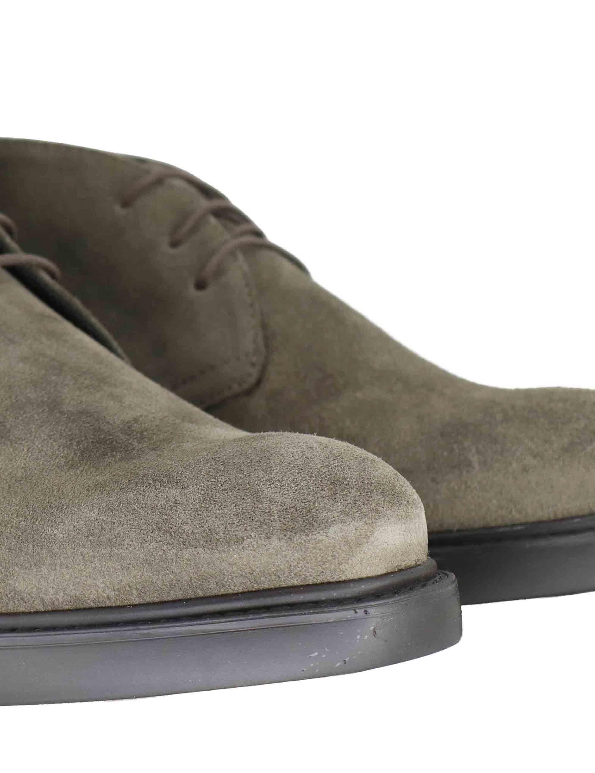 Stivaletti uomo in camocio taupe con suola in gomma SPDU8070 029 Spatarella 