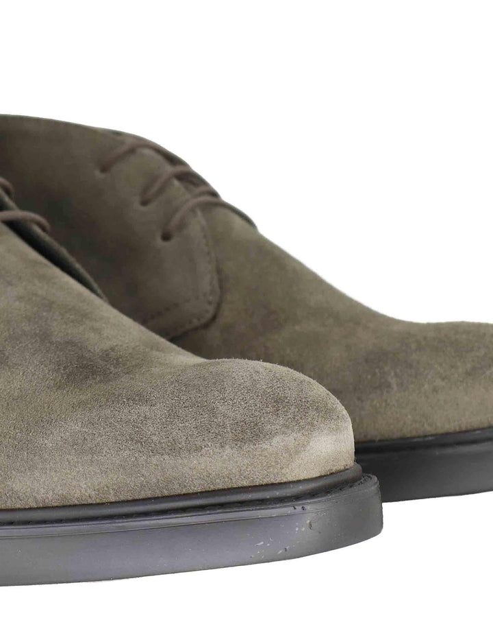 Stivaletti uomo in camocio taupe con suola in gomma SPDU8070 029 Spatarella 