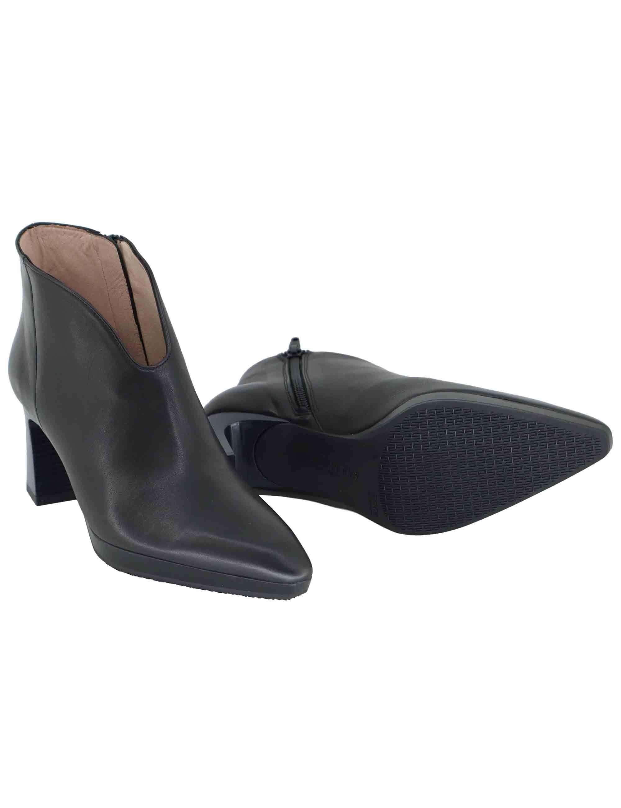 Stivaletti donna in pelle nera con tacco alto HI254270 C006 Hispanitas 